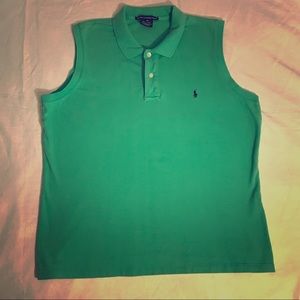 Ralph Lauren Golf Green sleeveless polo shirt XL
